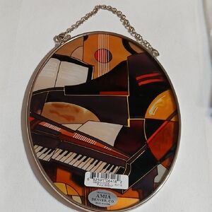 Paul Brent hand-painted glass Suncatcher by Amia Studios. 